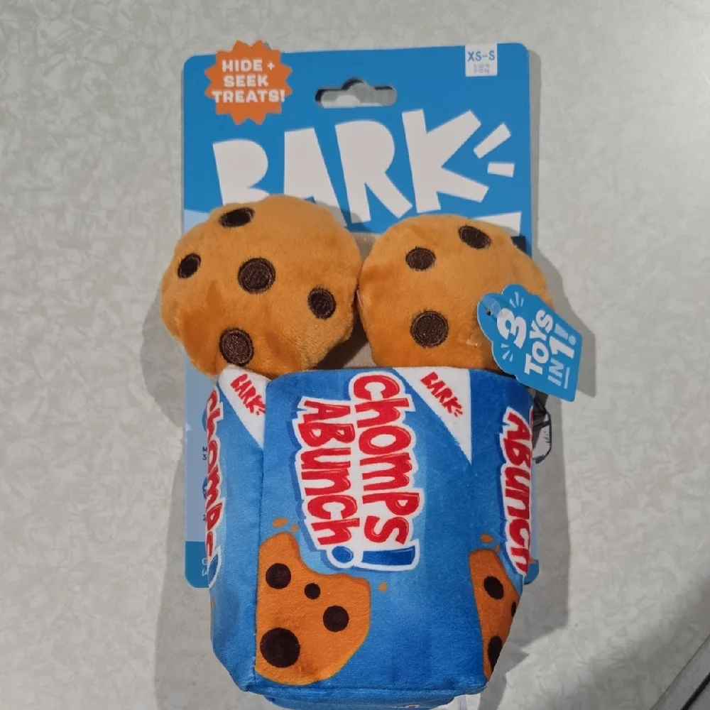 Bark Chomps A Bunch Blue and Orange Dog Toy NWT Size XS-S 0-20 Pounds